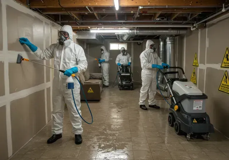 Basement Moisture Removal and Structural Drying process in Wallace, ID